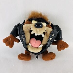 Six Flags Parks 1995, Looney Tunes, Tazmanian Devil Taz Plush With Motor Jacket